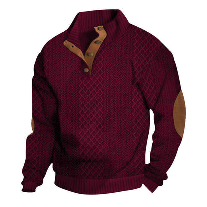 Sweat-shirt Col Jacquard Texturé