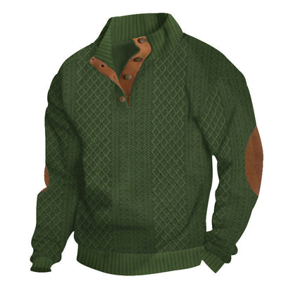 Sweat-shirt Col Jacquard Texturé