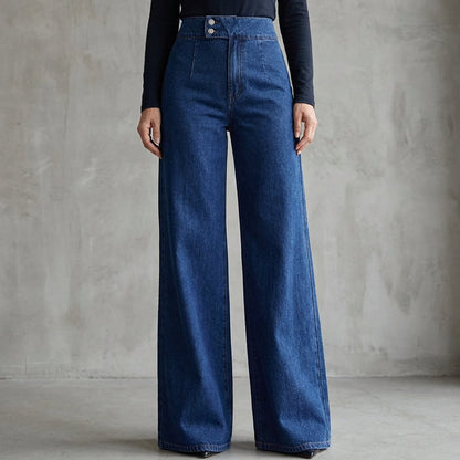 Eliba | Hoch taillierte Jeans mit weitem Bein