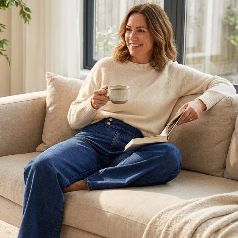 Eliba | Hoch taillierte Jeans mit weitem Bein