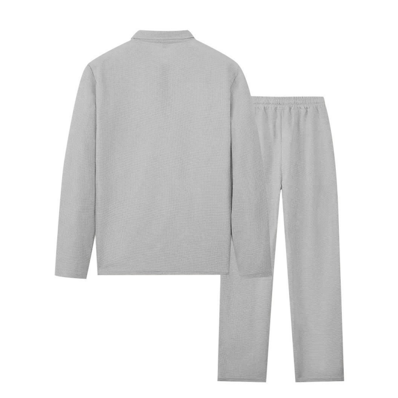 Lennard | Strukturiertes Waffelstrick Set mit Gerader Hose