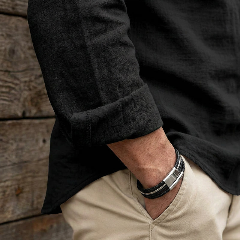 Jorgo | Klassisches Herren-Langarmshirt mit Schnürdetail
