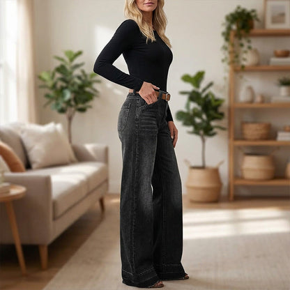 Camilla | Slim-Effect Schlagjeans mit Elastischem Stretch