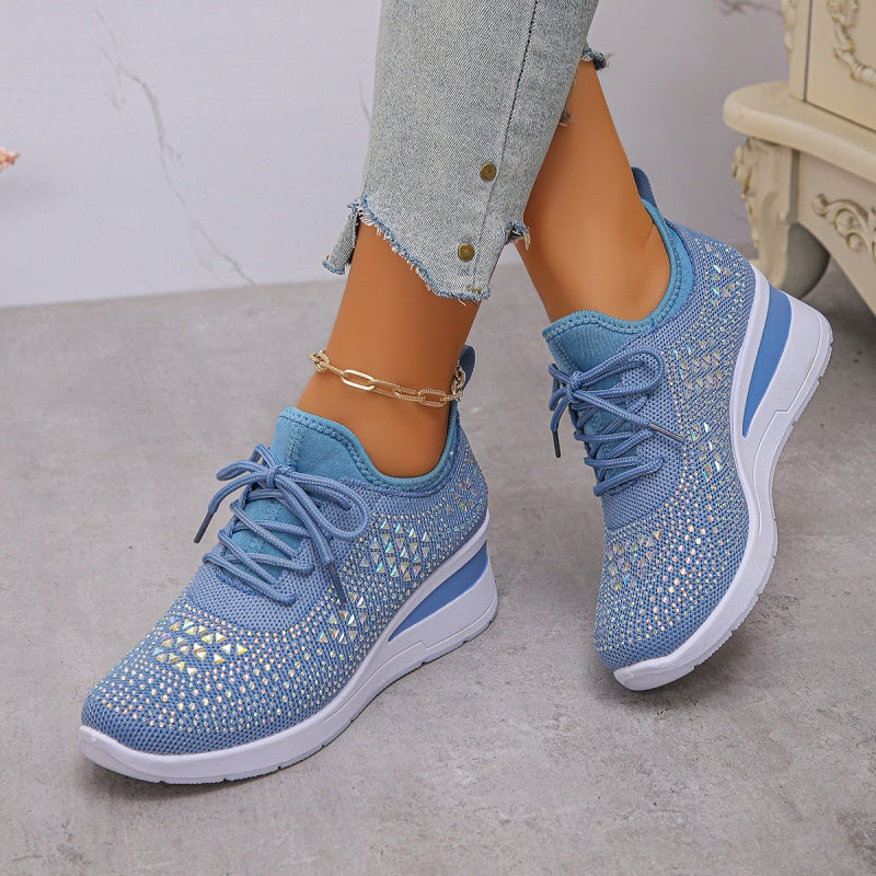 Nóra™ | Csillogó strasszos lélegző sneaker
