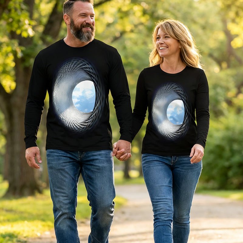 Dario | Urbanes Langarmshirt mit Digitalem Kunstprint