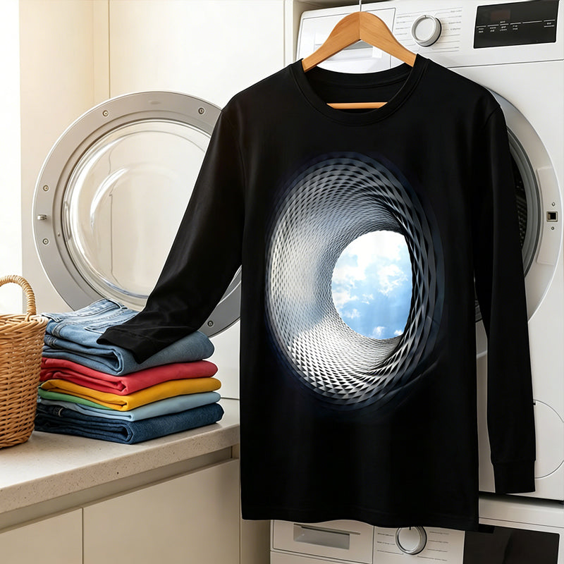 Dario | Urbanes Langarmshirt mit Digitalem Kunstprint