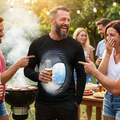 Dario | Urbanes Langarmshirt mit Digitalem Kunstprint