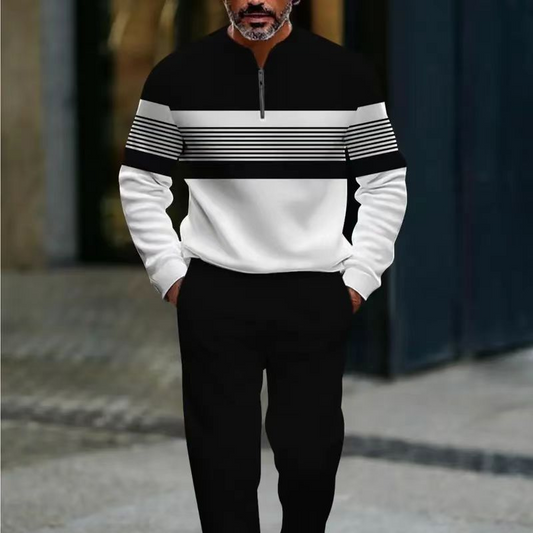 Donny | Trainingsanzug mit Quarter-Zip & Grafikdesign