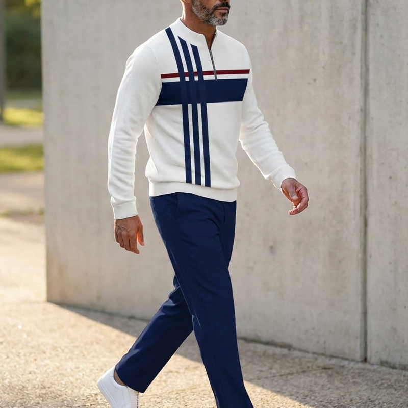 Donny | Trainingsanzug mit Quarter-Zip & Grafikdesign