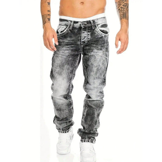 Dario - Gerade geschnittene Jeans in Vintage-Waschung