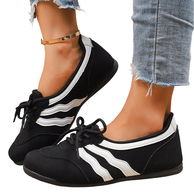 Lovima | Retro-Sneaker mit Wellenstreifen und Schnürung