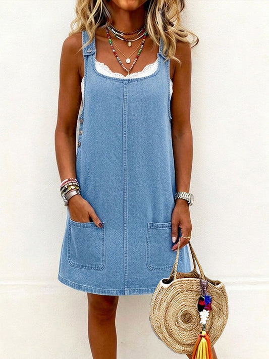 Lisa | Casual Denim Overall Dress