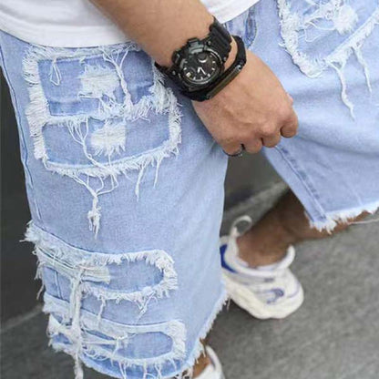 Matho | Streetwear Denim-Shorts mit ausgefranstem Saum