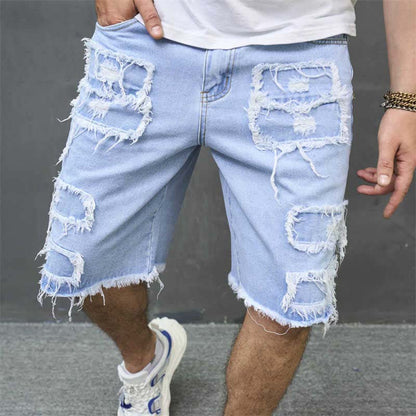 Matho | Streetwear Denim-Shorts mit ausgefranstem Saum