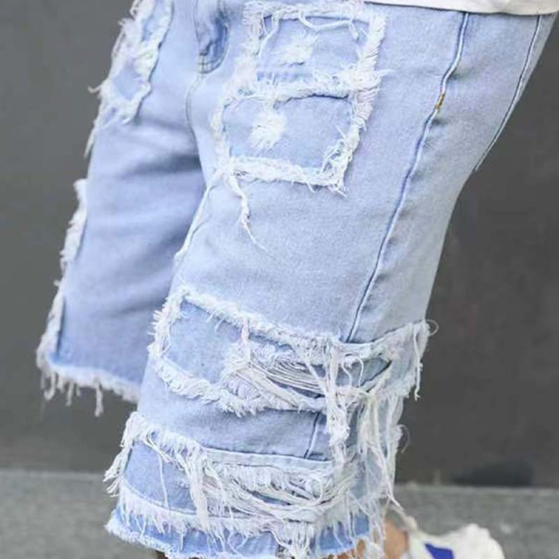 Matho | Streetwear Denim-Shorts mit ausgefranstem Saum