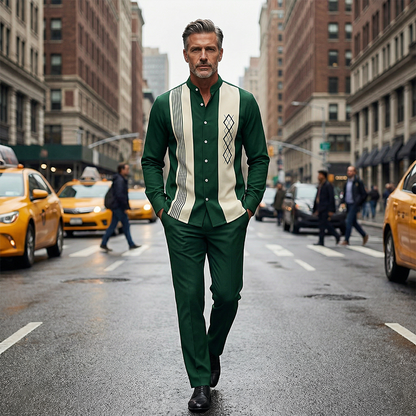 Vanerio | Elegantes Herren-Set mit Hemd und Hose im modernen Stil