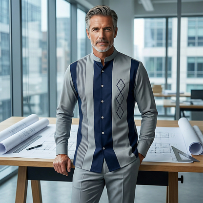 Vanerio | Elegantes Herren-Set mit Hemd und Hose im modernen Stil