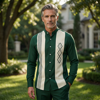 Vanerio | Elegantes Herren-Set mit Hemd und Hose im modernen Stil