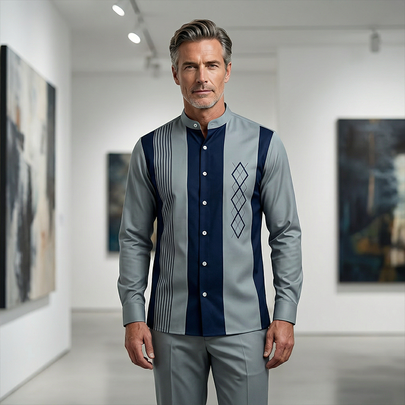 Vanerio | Elegantes Herren-Set mit Hemd und Hose im modernen Stil