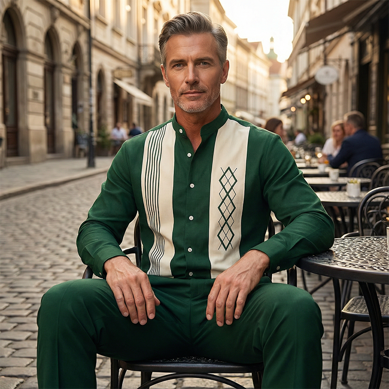 Vanerio | Elegantes Herren-Set mit Hemd und Hose im modernen Stil