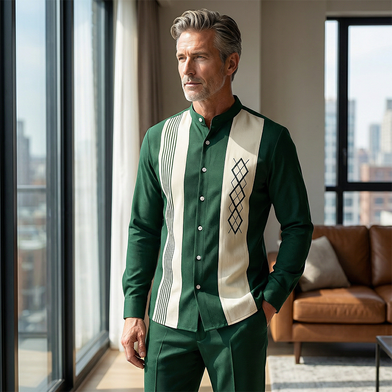 Vanerio | Elegantes Herren-Set mit Hemd und Hose im modernen Stil