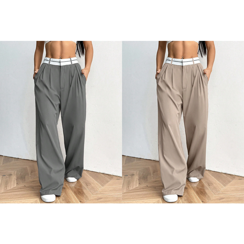 Osmina | Stilvolle Palazzo-Hose mit modernem Zweifarb-Bund