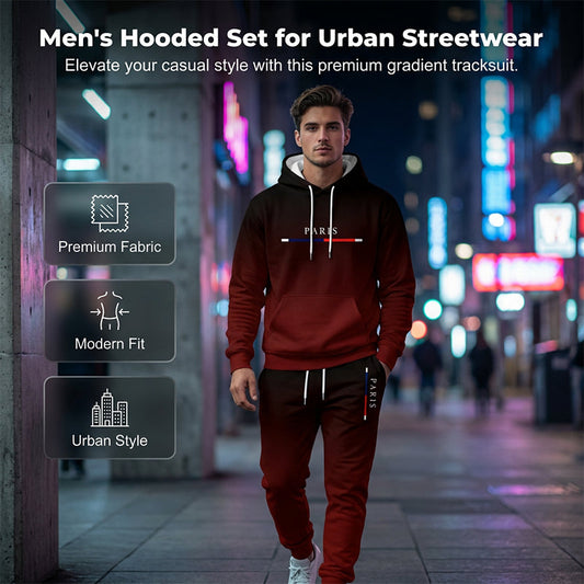 Ensemble de Survêtement Dégradé Homme – Sweat à Capuche et Jogging
