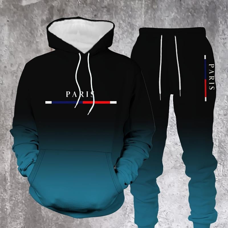 Ensemble de Survêtement Dégradé Homme – Sweat à Capuche et Jogging