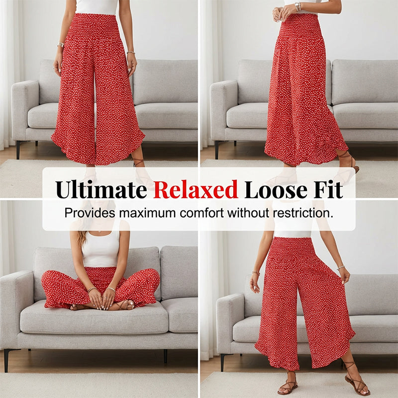 Ravixa™ - Pantalon Femme Fluide Taille Haute Coupe Large Pour Été