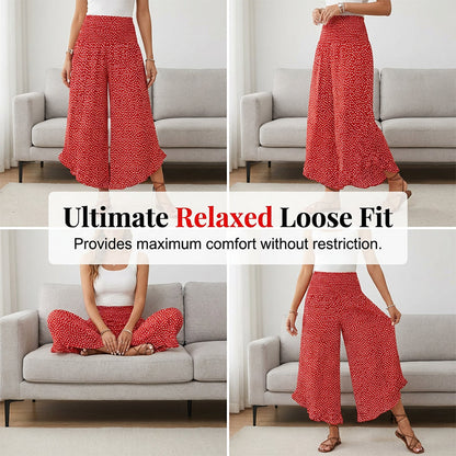 Ravixa™ - Pantalon Femme Fluide Taille Haute Coupe Large Pour Été