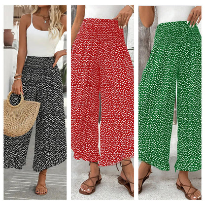 Ravixa™ - Pantalon Femme Fluide Taille Haute Coupe Large Pour Été