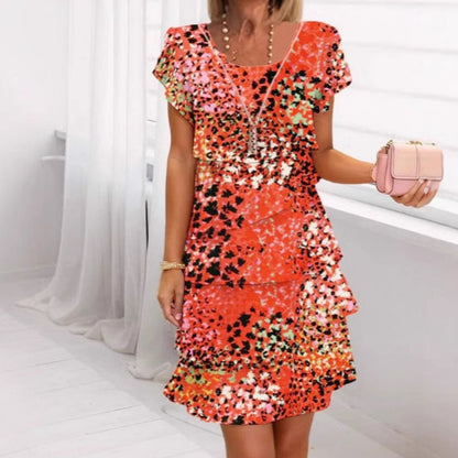 Valenza™ – Classy damesjurk met elegante print en verfijnde afwerking