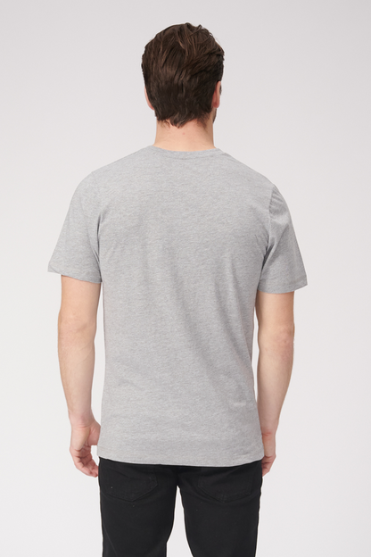 Basic V-neck t-shirt - Oxford Grå