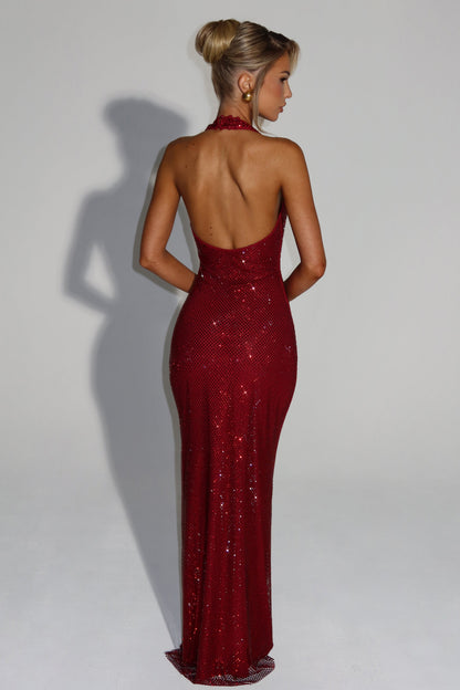 THE OPALINE MAXI DRESS - JET BLACK