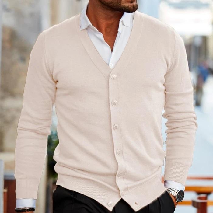 Cardigan élégant à boutons pour homme | Style chic et décontracté