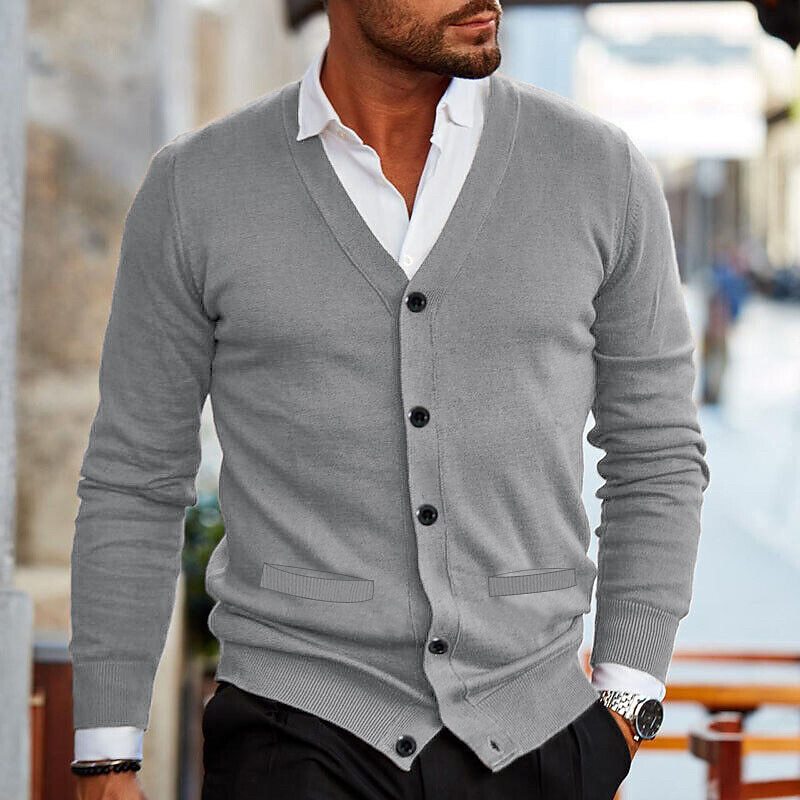 Cardigan élégant à boutons pour homme | Style chic et décontracté