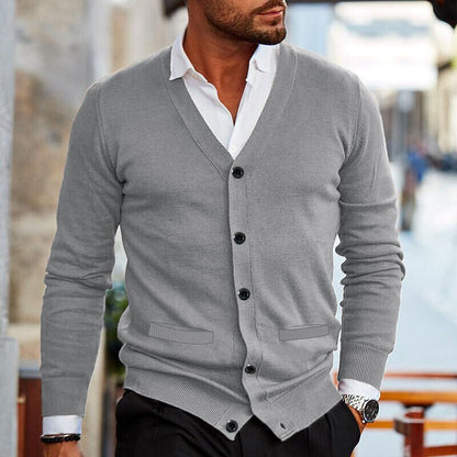Cardigan élégant à boutons pour homme | Style chic et décontracté