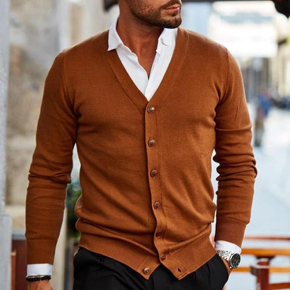 Cardigan élégant à boutons pour homme | Style chic et décontracté
