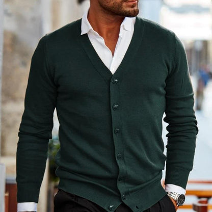 Cardigan élégant à boutons pour homme | Style chic et décontracté