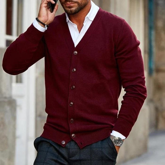 Cardigan élégant à boutons pour homme | Style chic et décontracté