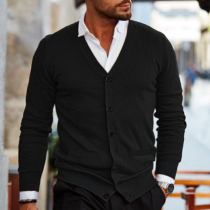 Cardigan élégant à boutons pour homme | Style chic et décontracté