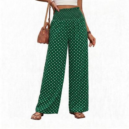 Stella Pellegrini™ Effortless Wide Leg Smocked Trousers