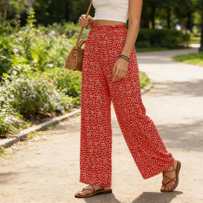 Stella Pellegrini™ Effortless Wide Leg Smocked Trousers