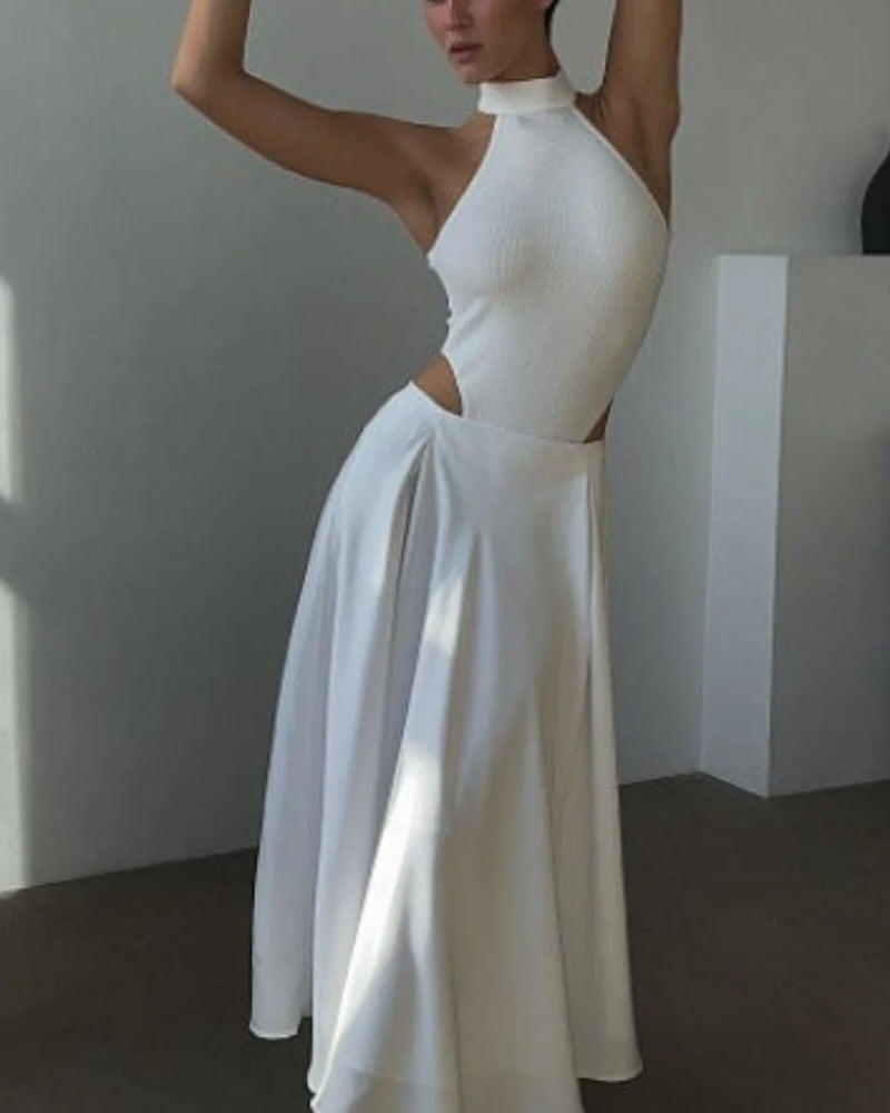 Stilvoll Damen A-Linien Rock mit hoher Taille | Maxi