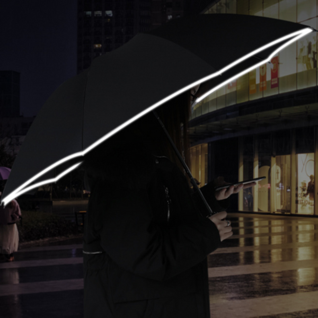 Sturmfester Automatik-Regenschirm mit LED-Beleuchtung