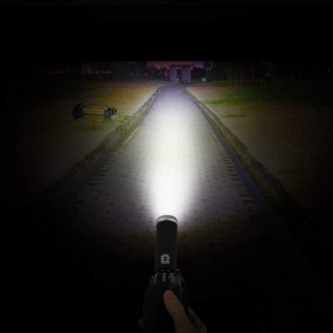 Sturmfester Automatik-Regenschirm mit LED-Beleuchtung