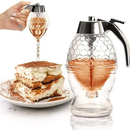 Stylish Honey Dispenser with Drip-Free Technology - AmberDrop-Nora Luxe