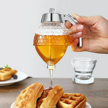 Stylish Honey Dispenser with Drip-Free Technology - AmberDrop-Nora Luxe
