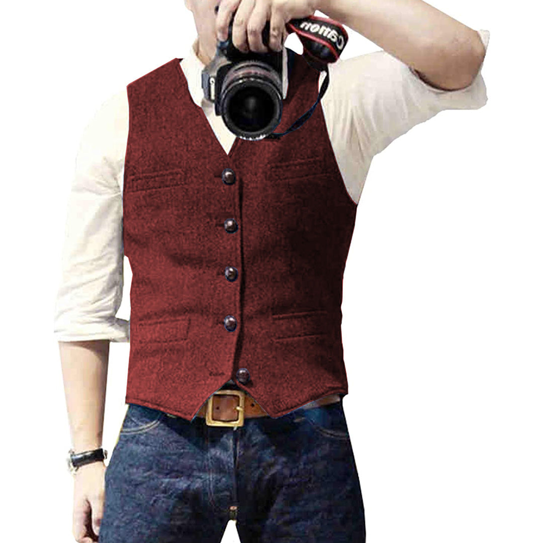 Stylish Men's Vest - Victor-Red-XS-State of Style