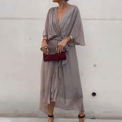 Stylowa sukienka letnia – Giulia-Szary-S-Trend Polska